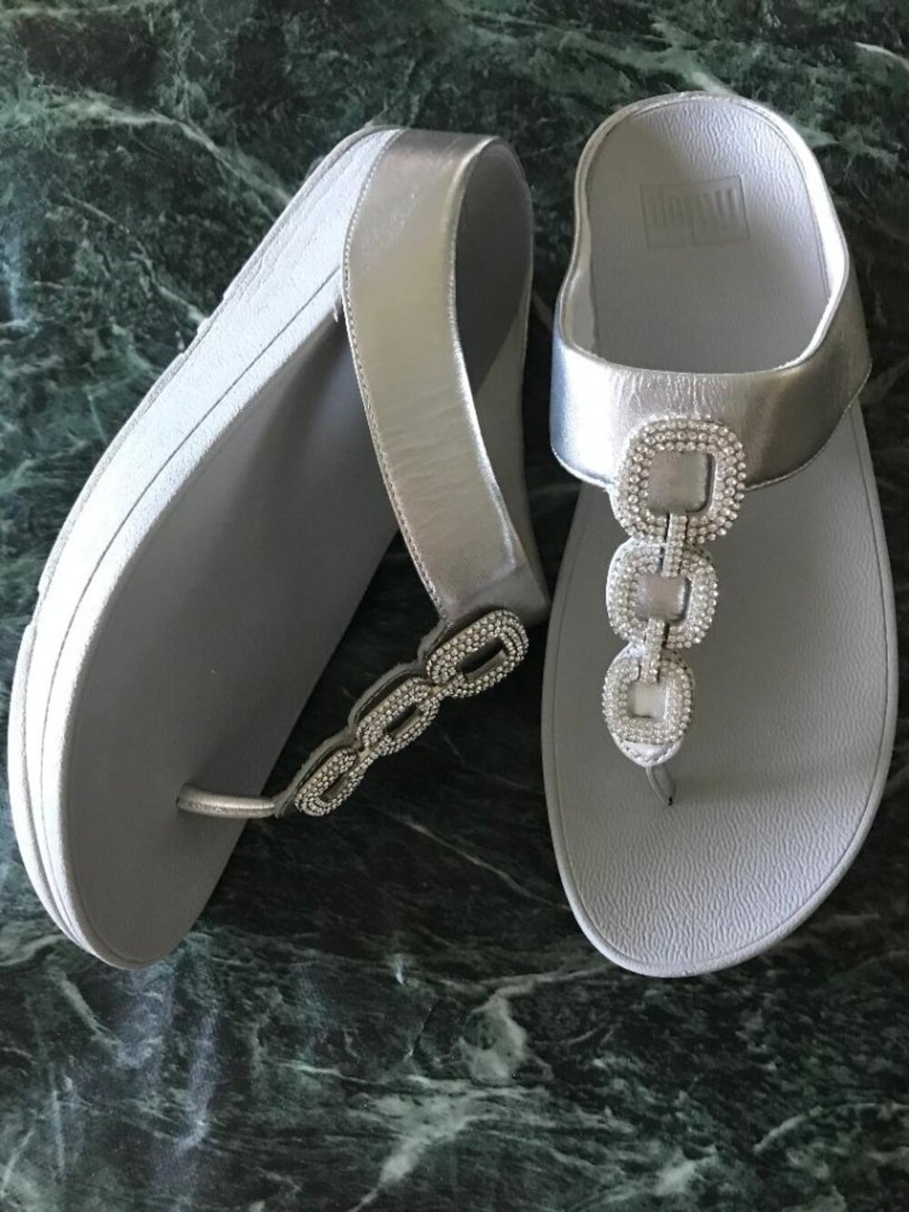 Silver Metallic Fitflops